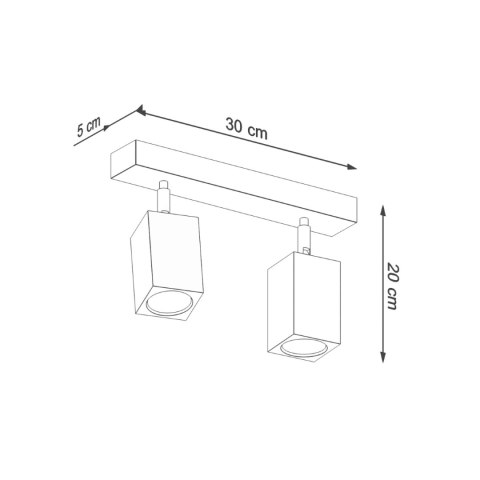 Sollux Lighting Plafon KEKE 2 dąb