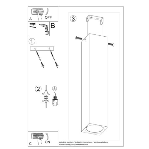 Sollux Lighting Plafon KEKE 30 dąb