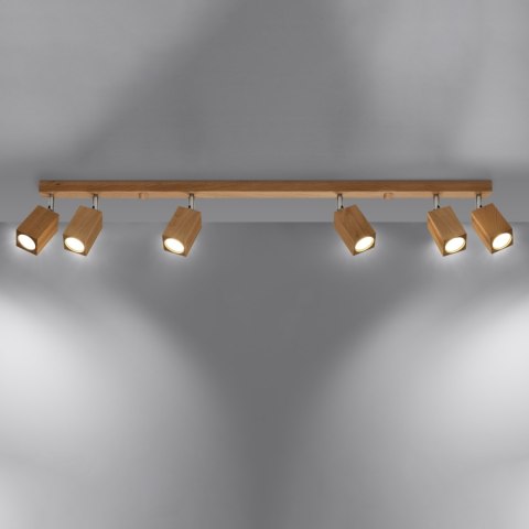 Sollux Lighting Plafon KEKE 6 dąb