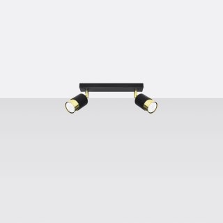 Sollux Lighting Plafon NERO 2 czarny/złoty