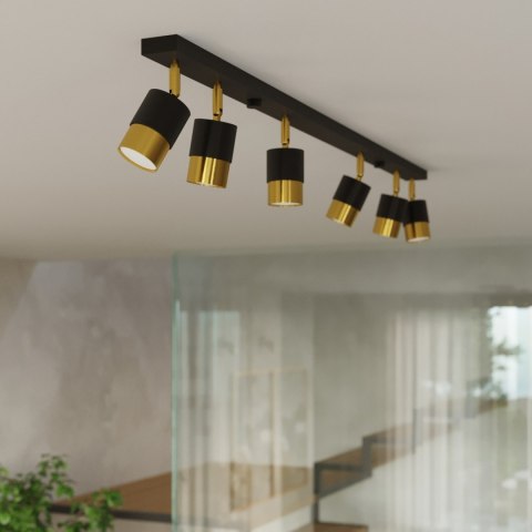 Sollux Lighting Plafon NERO 3 czarny/złoty