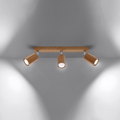 Sollux Lighting Plafon ZEKE 3 dąb
