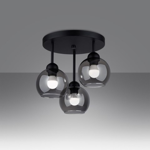 Sollux Lighting Żyrandol ALINO 3 czarny