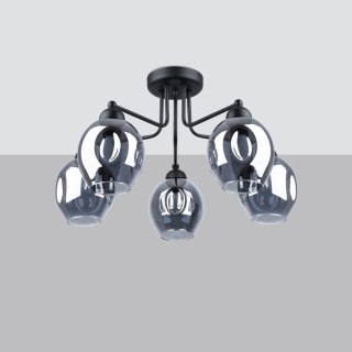 Sollux Lighting Żyrandol FILLAN 5 czarny