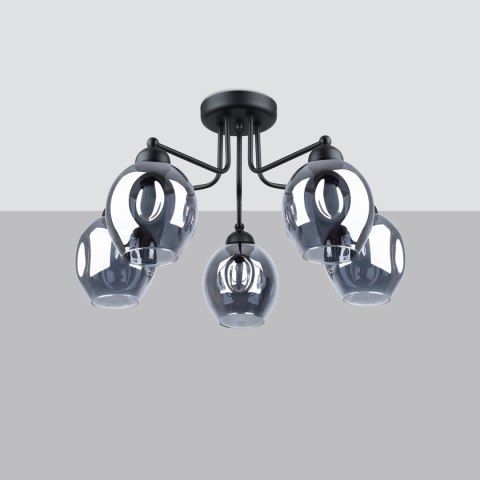 Sollux Lighting Żyrandol FILLAN 5 czarny