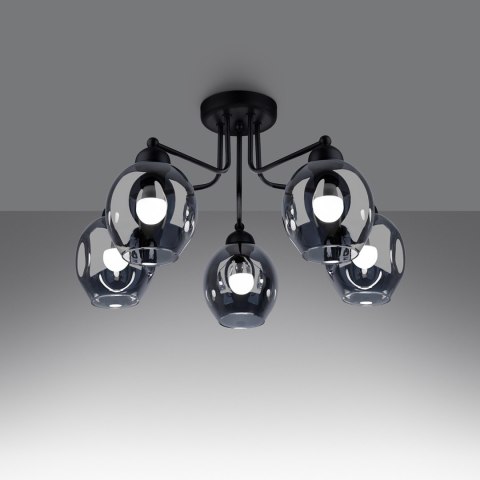 Sollux Lighting Żyrandol FILLAN 5 czarny