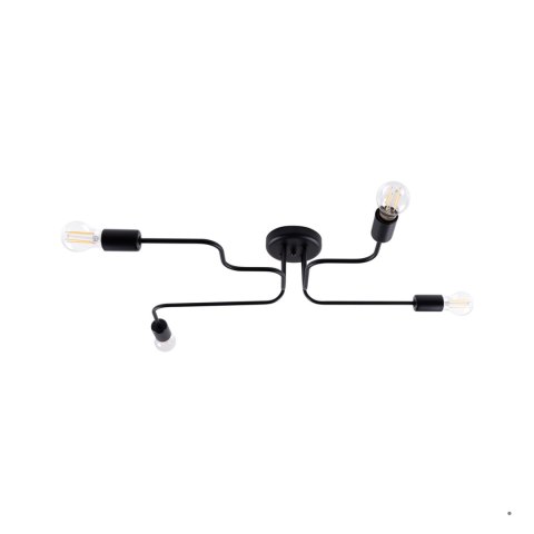 Sollux Lighting Żyrandol VECTOR 4 czarny