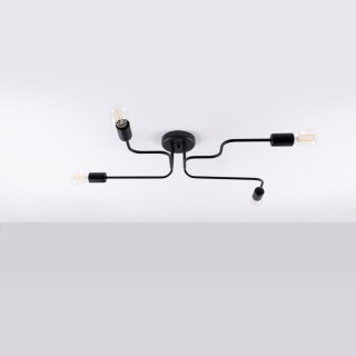 Sollux Lighting Żyrandol VECTOR 4 czarny