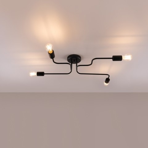 Sollux Lighting Żyrandol VECTOR 4 czarny