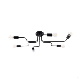 Sollux Lighting Żyrandol VECTOR 6 czarny