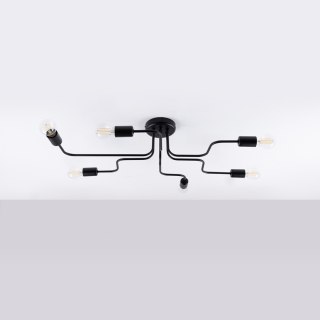 Sollux Lighting Żyrandol VECTOR 6 czarny