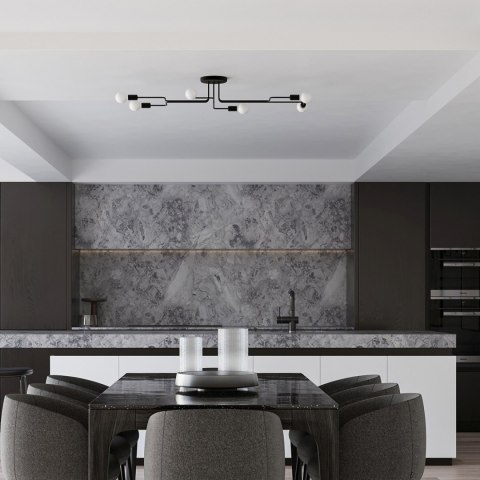 Sollux Lighting Żyrandol VECTOR 6 czarny