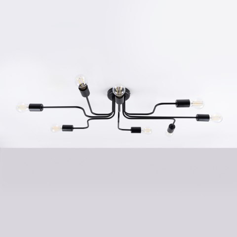 Sollux Lighting Żyrandol VECTOR 8 czarny