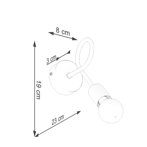 Sollux Lighting Kinkiet LEVAR czarny