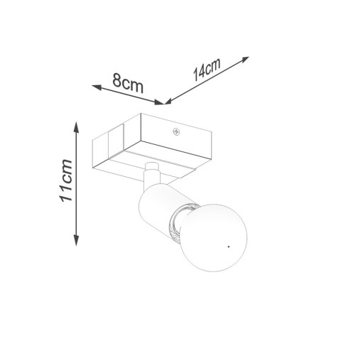 Sollux Lighting Kinkiet ZUCA czarny