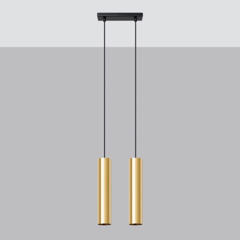 Sollux Lighting Lampa Wisząca LAGOS 2 złoty połysk