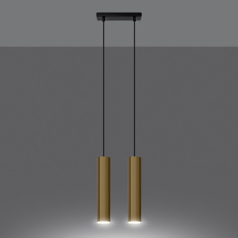 Sollux Lighting Lampa Wisząca LAGOS 2 złoty połysk