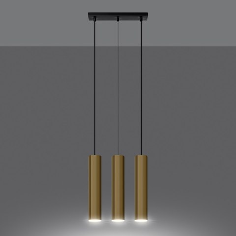 Sollux Lighting Lampa Wisząca LAGOS 3 złoty połysk