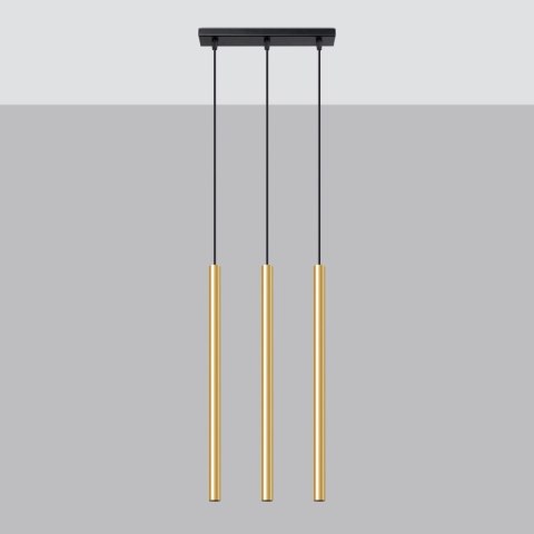 Sollux Lighting Lampa Wisząca PASTELO 3L złoty połysk