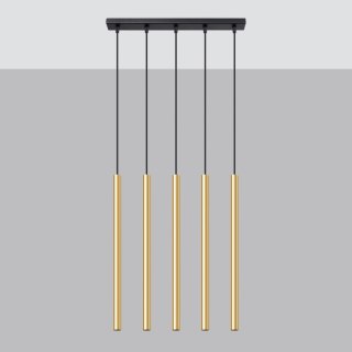Sollux Lighting Lampa Wisząca PASTELO 5L złoty połysk