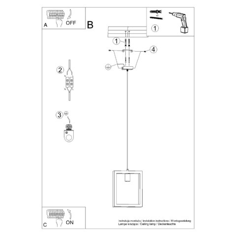 Sollux Lighting Lampa wisząca ARIES biała