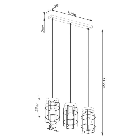 Sollux Lighting Lampa wisząca GOTTO 3L