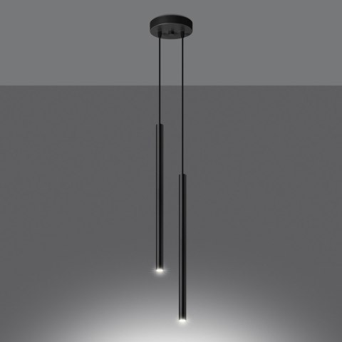 Sollux Lighting Lampa wisząca PASTELO 2 czarna