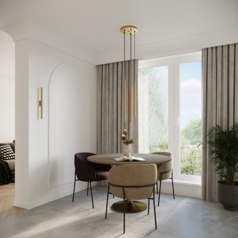Sollux Lighting Lampa wisząca PASTELO 2 złota