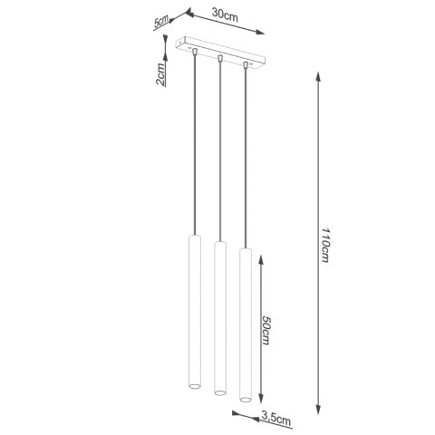 Sollux Lighting Lampa wisząca PASTELO 3L beton