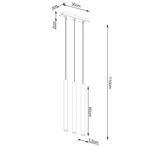Sollux Lighting Lampa wisząca PASTELO 3L drewno