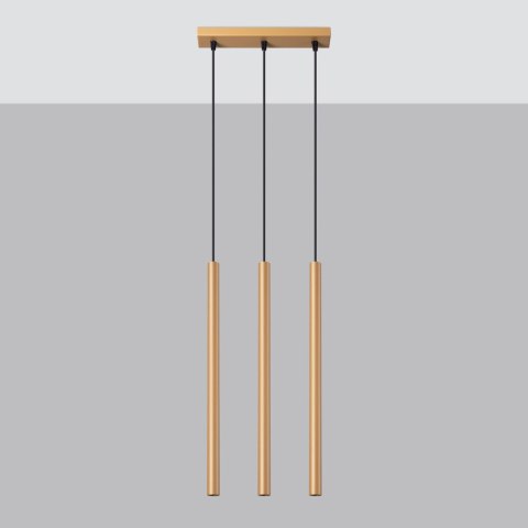 Sollux Lighting Lampa wisząca PASTELO 3L złota