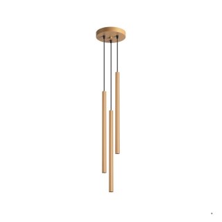 Sollux Lighting Lampa wisząca PASTELO 3P złota