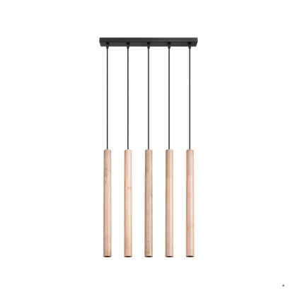 Sollux Lighting Lampa wisząca PASTELO 5L drewno