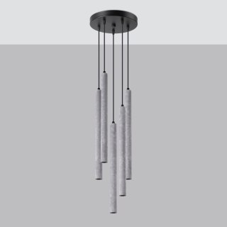 Sollux Lighting Lampa wisząca PASTELO 5P beton