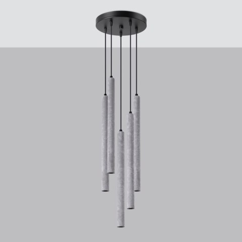 Sollux Lighting Lampa wisząca PASTELO 5P beton
