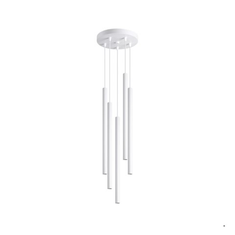 Sollux Lighting Lampa wisząca PASTELO 5P biała