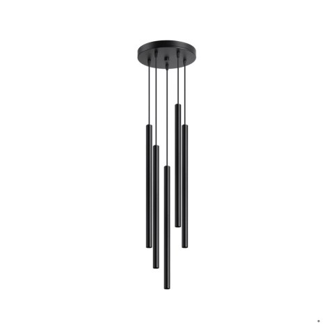 Sollux Lighting Lampa wisząca PASTELO 5P czarna