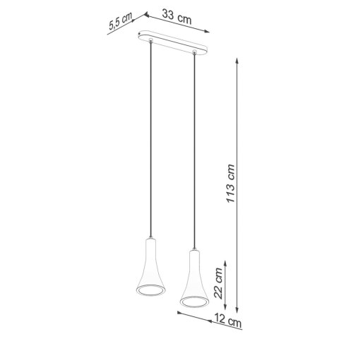 Sollux Lighting Lampa wisząca REA 2 beton