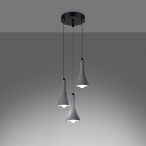 Sollux Lighting Lampa wisząca REA 3P beton