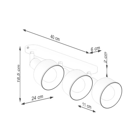 Sollux Lighting Plafon ELBA 3 biały