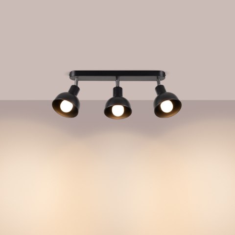 Sollux Lighting Plafon ELBA 3 czarny
