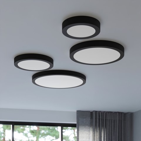 Sollux Lighting Plafon ONYX 40 czarny LED 3000K