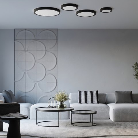 Sollux Lighting Plafon ONYX 40 czarny LED 3000K