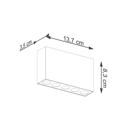 Sollux Lighting Plafon SOLE czarny LED