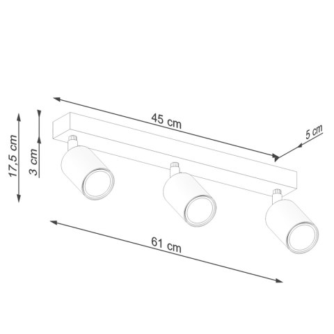 Sollux Lighting Plafon VERDO 3L biały