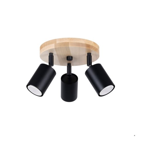 Sollux Lighting Plafon VERDO 3P czarny