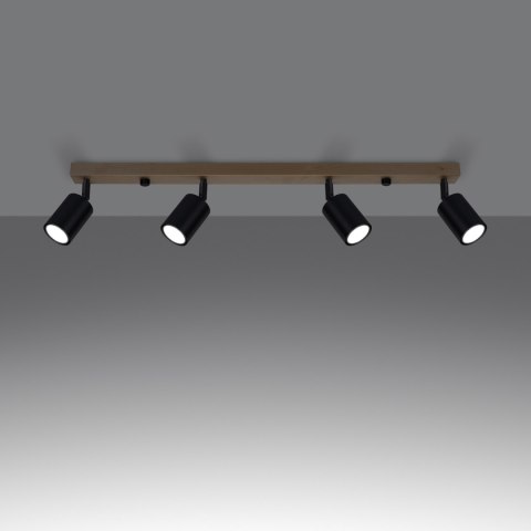 Sollux Lighting Plafon VERDO 4 czarny