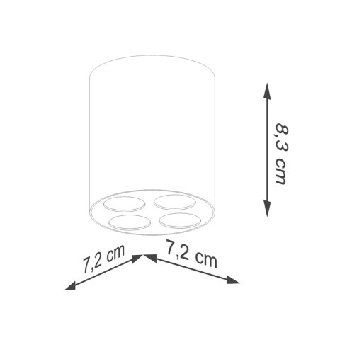 Sollux Lighting Plafon ZOE czarny LED