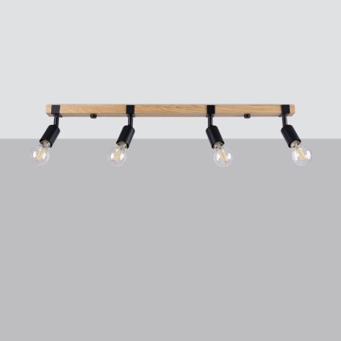 Sollux Lighting Plafon ZUCA 4 czarny