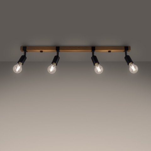 Sollux Lighting Plafon ZUCA 4 czarny
